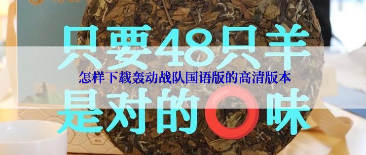  怎样下载轰动战队国语版的高清版本