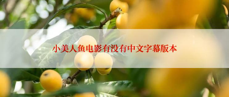 小美人鱼电影有没有中文字幕版本