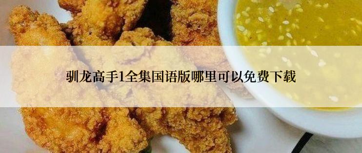 驯龙高手1全集国语版哪里可以免费下载