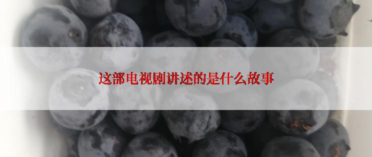 这部电视剧讲述的是什么故事