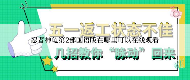 忍者神龟第2部国语版在哪里可以在线观看