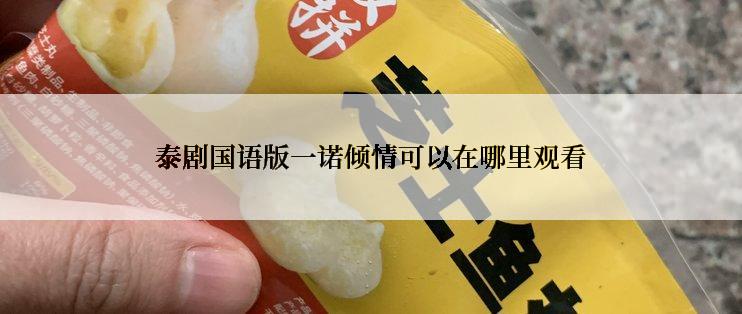 泰剧国语版一诺倾情可以在哪里观看