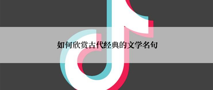  如何欣赏古代经典的文学名句