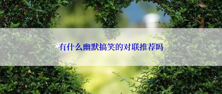 有什么幽默搞笑的对联推荐吗