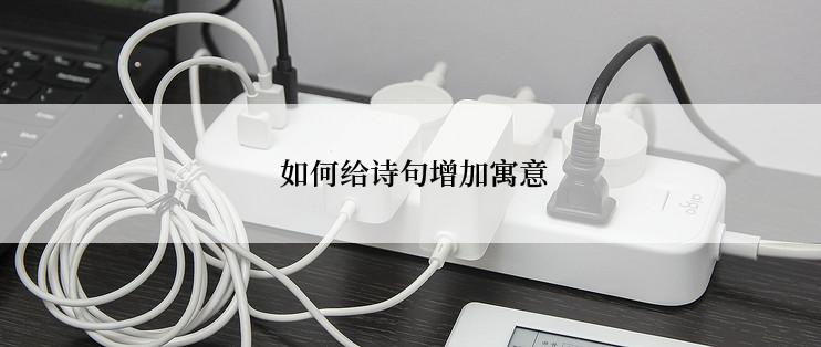  如何给诗句增加寓意