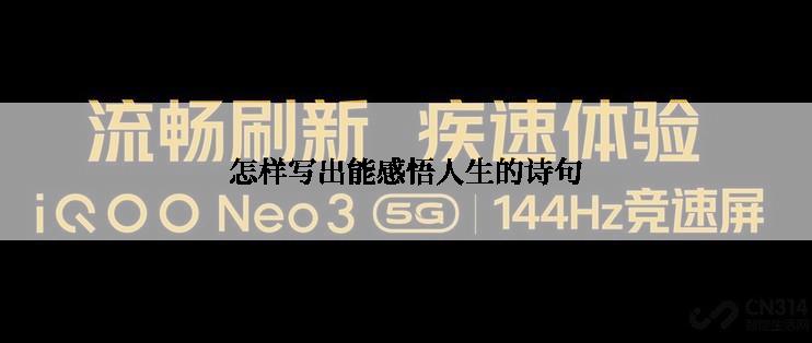 怎样写出能感悟人生的诗句