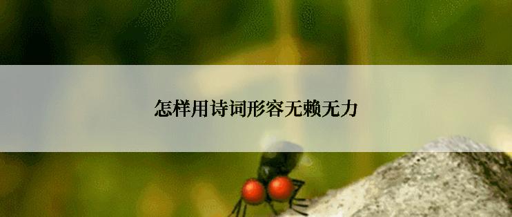 怎样用诗词形容无赖无力