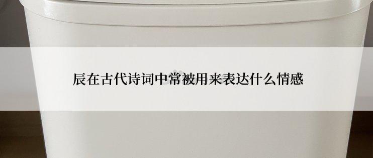  辰在古代诗词中常被用来表达什么情感