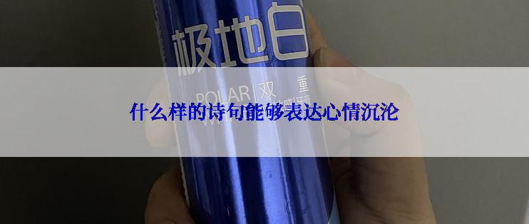 什么样的诗句能够表达心情沉沦