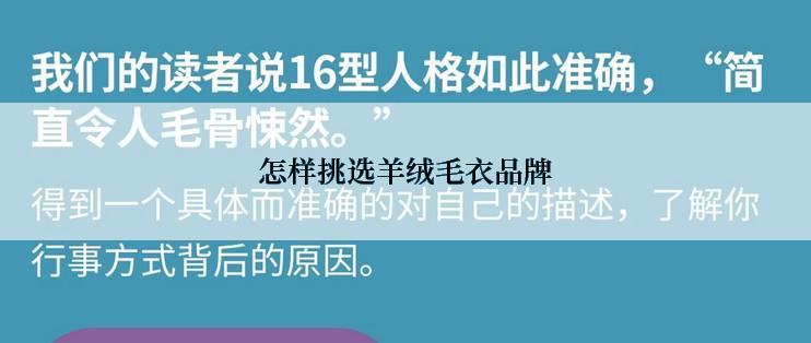 怎样挑选羊绒毛衣品牌