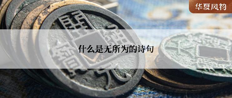 什么是无所为的诗句