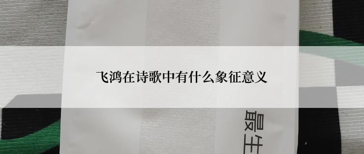 飞鸿在诗歌中有什么象征意义