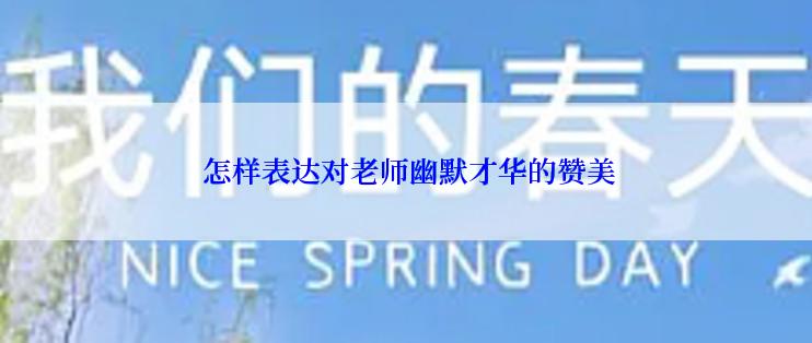  怎样表达对老师幽默才华的赞美