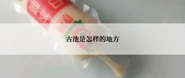 古池是怎样的地方