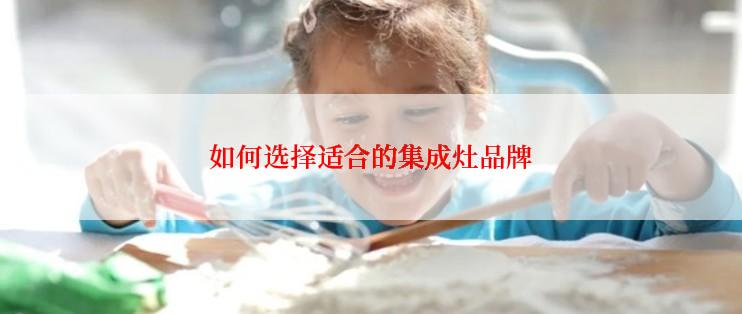 如何选择适合的集成灶品牌