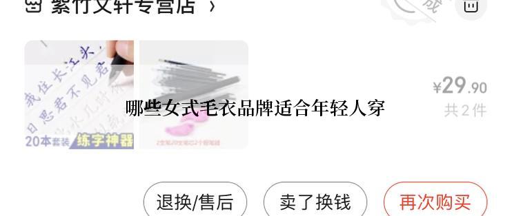 哪些女式毛衣品牌适合年轻人穿