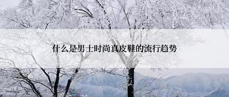 什么是男士时尚真皮鞋的流行趋势