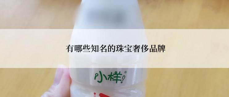  有哪些知名的珠宝奢侈品牌