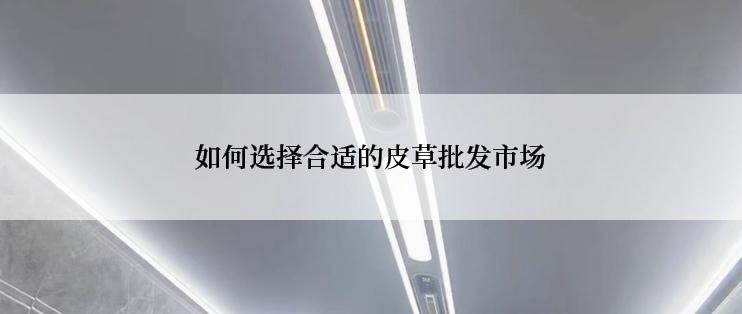 如何选择合适的皮草批发市场