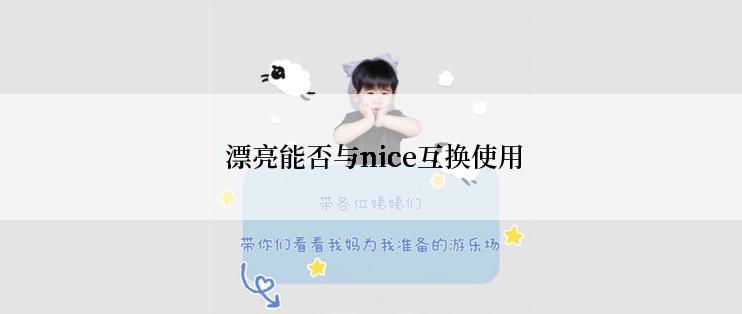  漂亮能否与nice互换使用