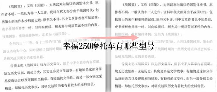 幸福250摩托车有哪些型号