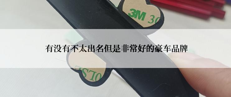  有没有不太出名但是非常好的豪车品牌