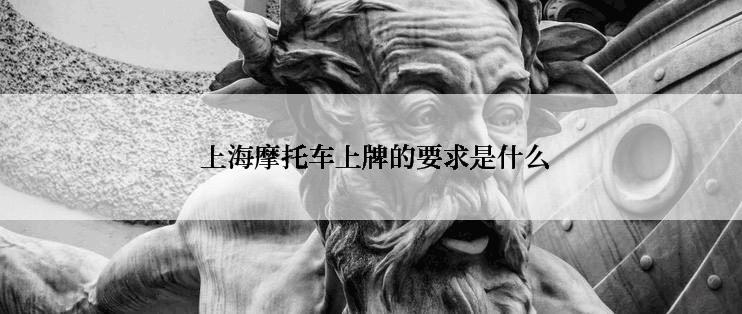  上海摩托车上牌的要求是什么