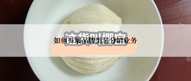 如何开展品牌男装分销业务