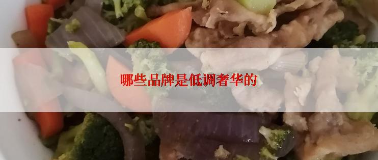 哪些品牌是低调奢华的