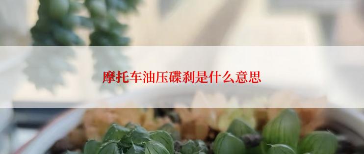 摩托车油压碟刹是什么意思