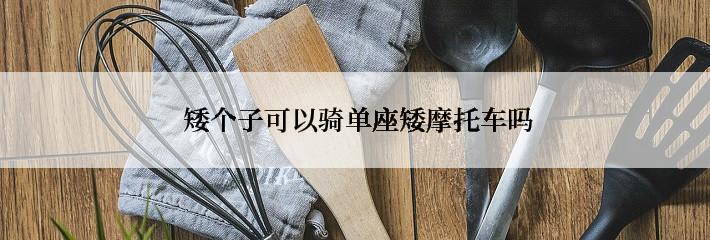  矮个子可以骑单座矮摩托车吗