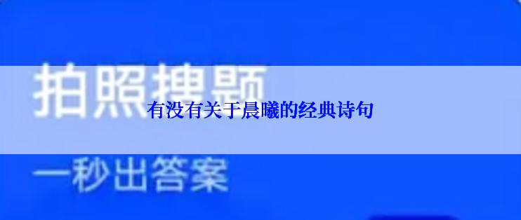 有没有关于晨曦的经典诗句