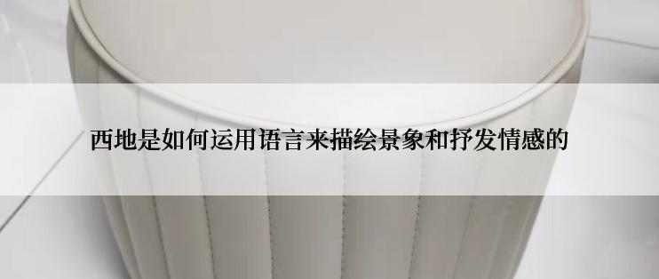 西地是如何运用语言来描绘景象和抒发情感的