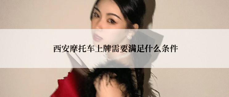  西安摩托车上牌需要满足什么条件