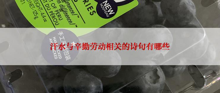 汗水与辛勤劳动相关的诗句有哪些