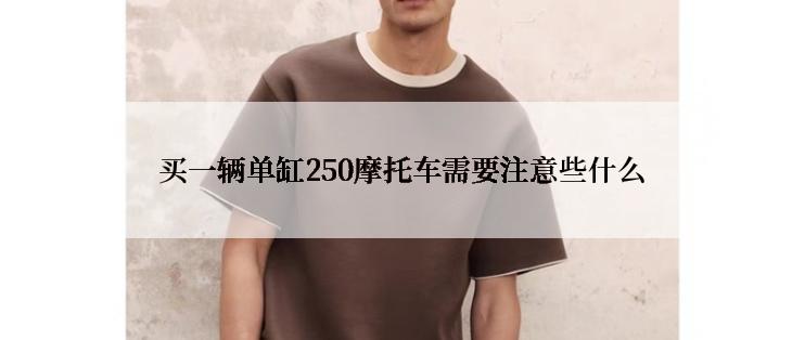 买一辆单缸250摩托车需要注意些什么