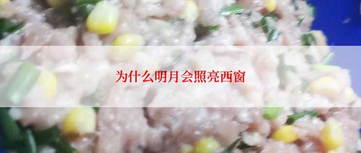 为什么明月会照亮西窗