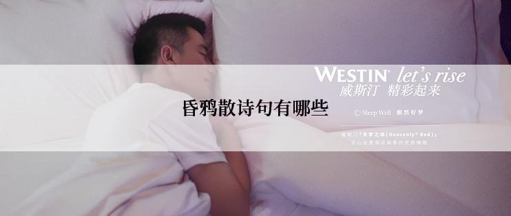 昏鸦散诗句有哪些