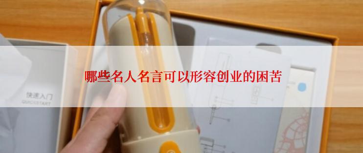  哪些名人名言可以形容创业的困苦