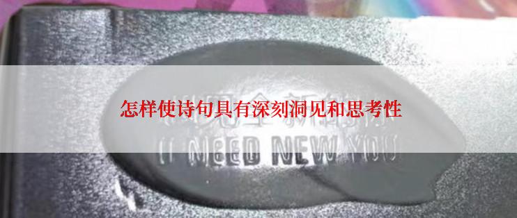  怎样使诗句具有深刻洞见和思考性