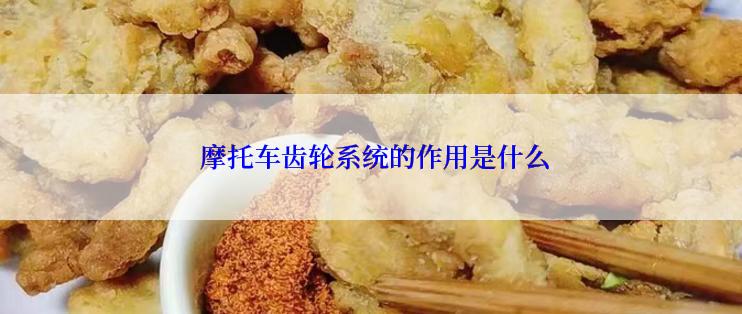  摩托车齿轮系统的作用是什么