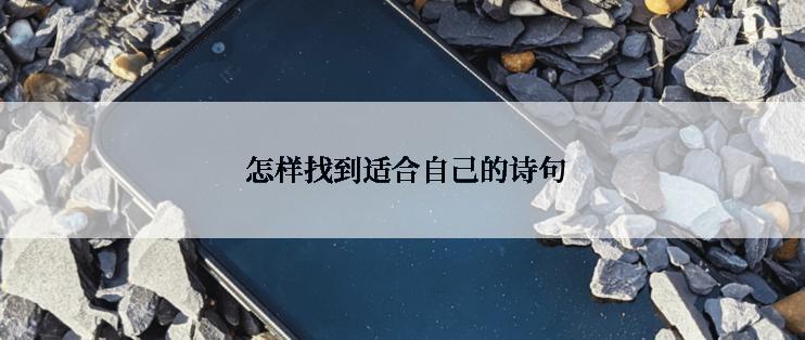  怎样找到适合自己的诗句